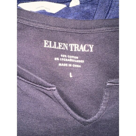 Ellen Tracy Black Top Size Large - Picture 2 of 5